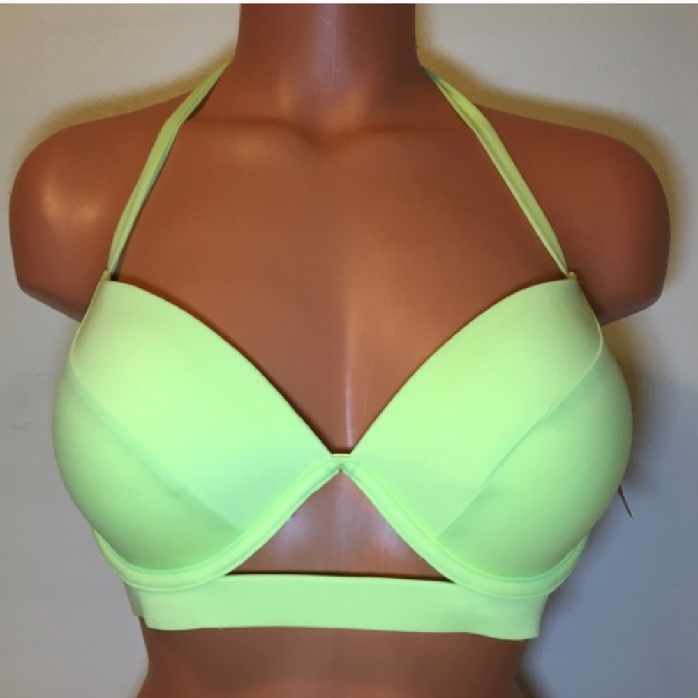 Lime green bikini top